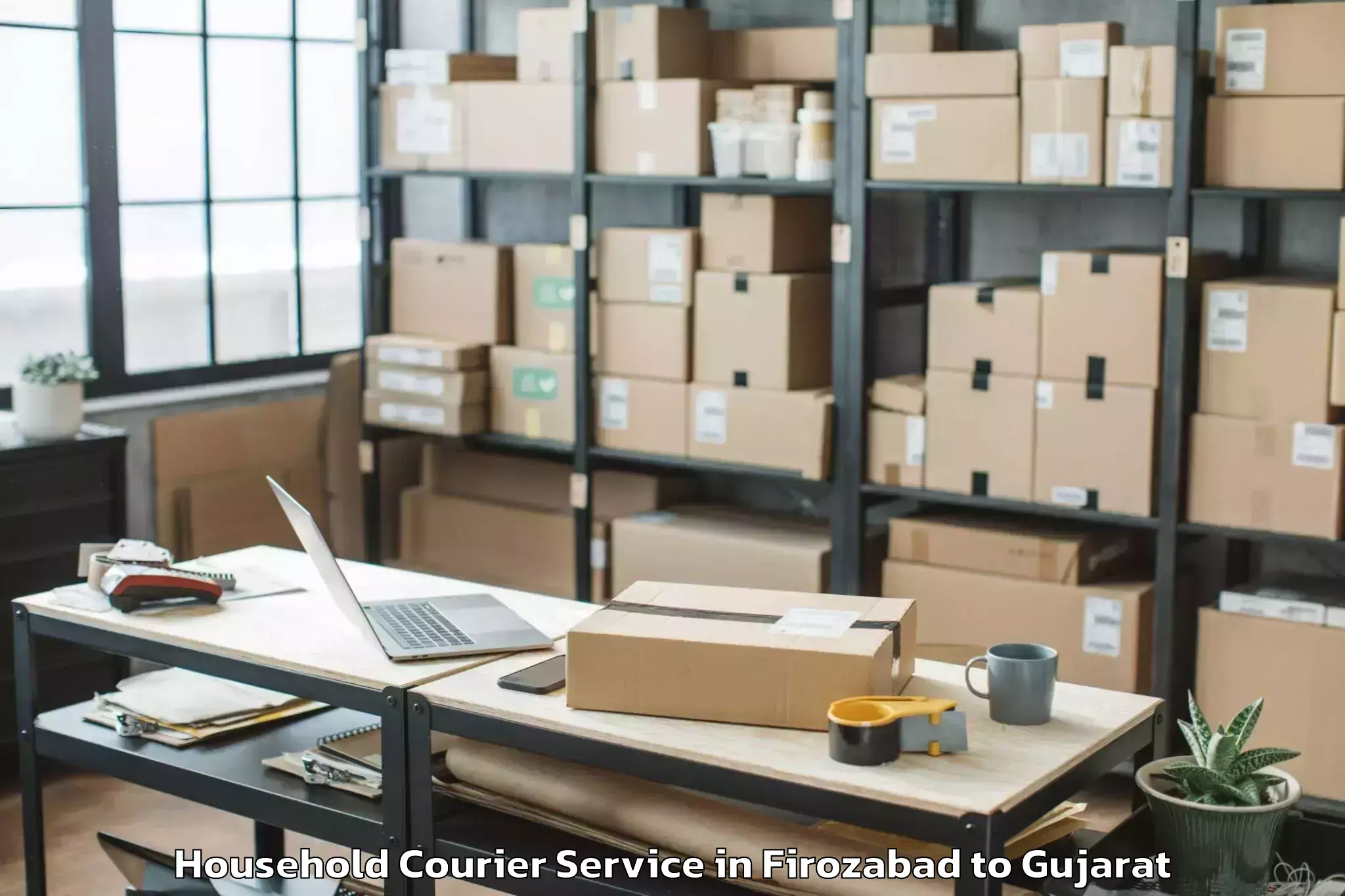 Comprehensive Firozabad to Botad Household Courier